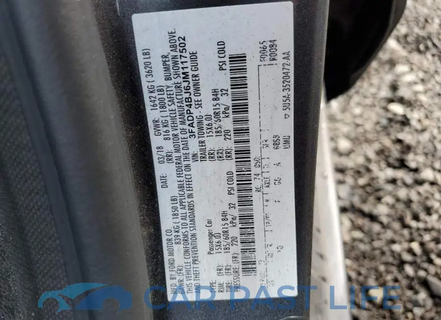 3FADP4BJ6JM117502# 12