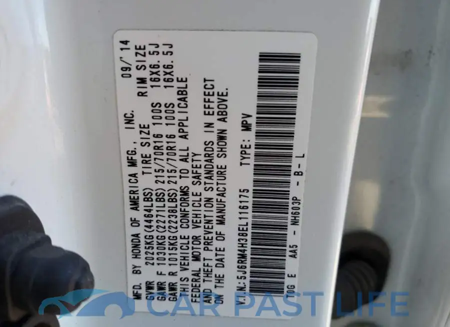 5J6RM4H38EL116175# 13
