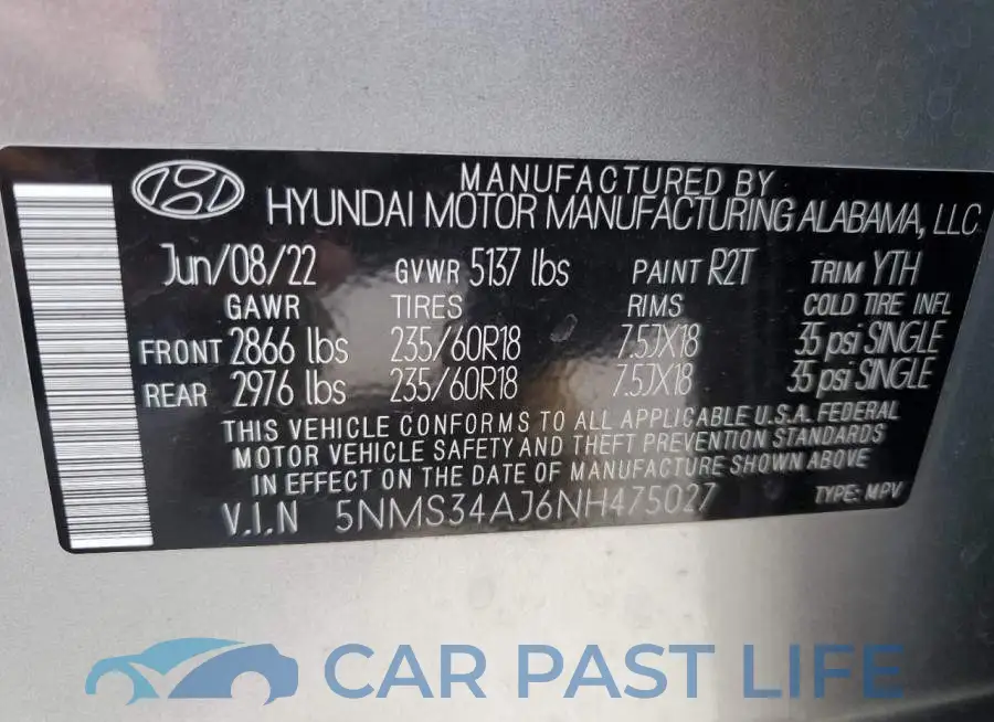 5NMS34AJ6NH475027# 12