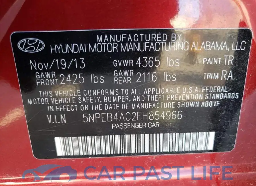 5NPEB4AC2EH854966# 10