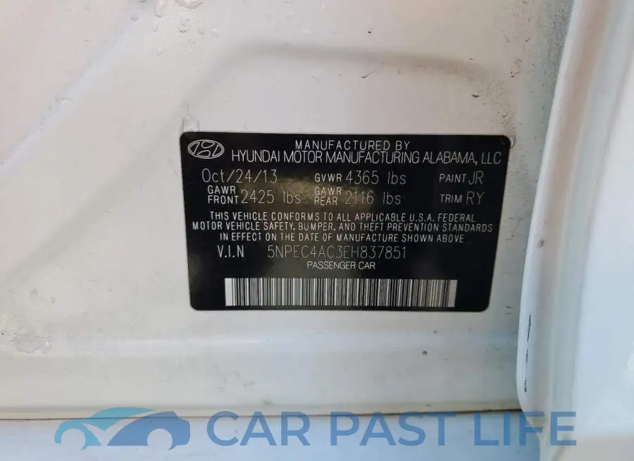 5NPEC4AC3EH837851# 12