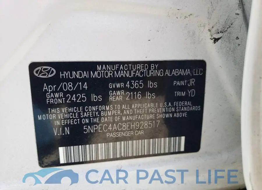 5NPEC4AC8EH928517# 12