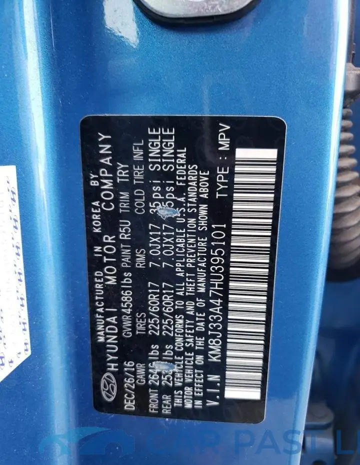 KM8J33A47HU395101# 13