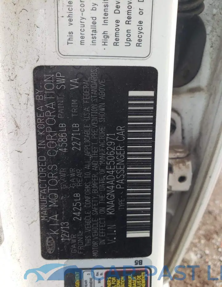 KNAGN4AD4E5062971# 12