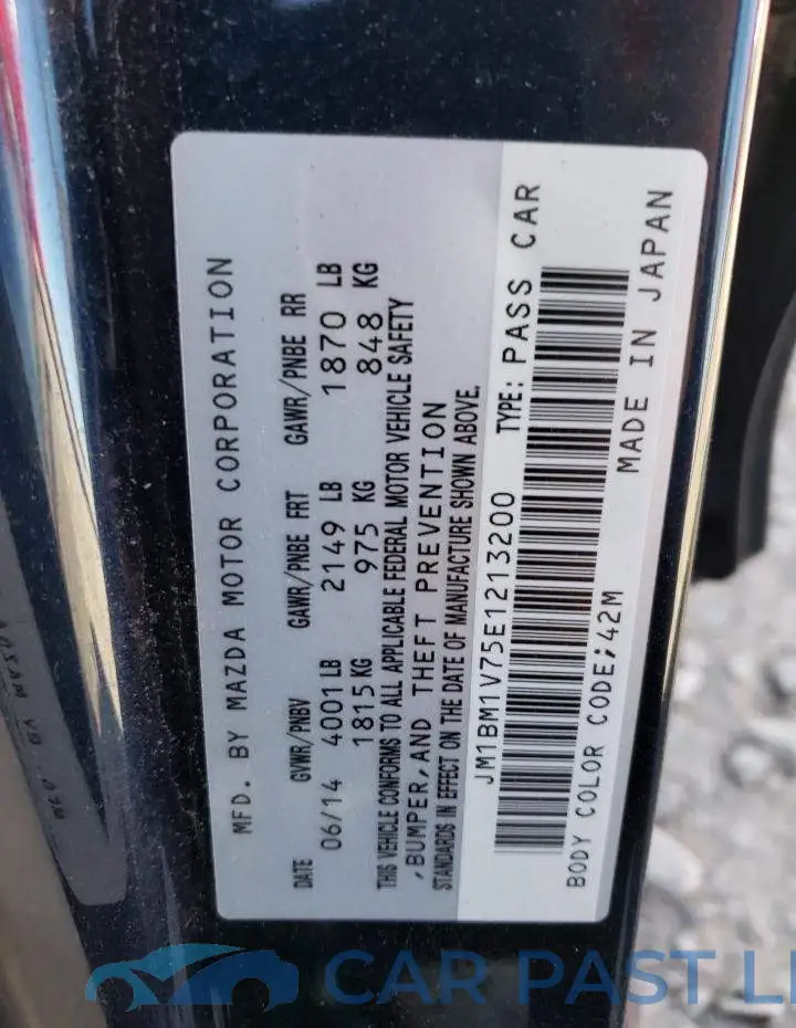 JM1BM1V75E1213200# 12