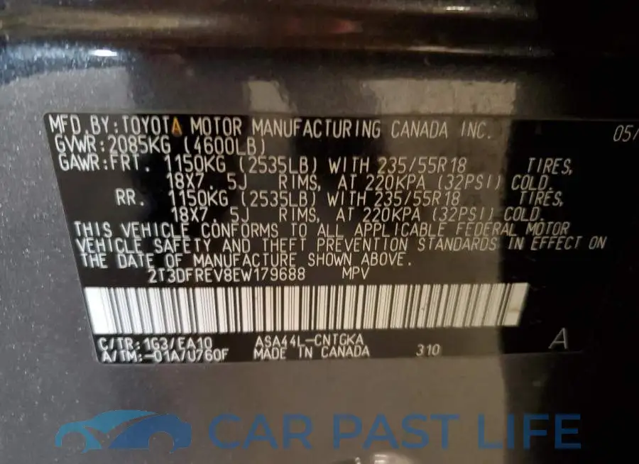 2T3DFREV8EW179688# 12