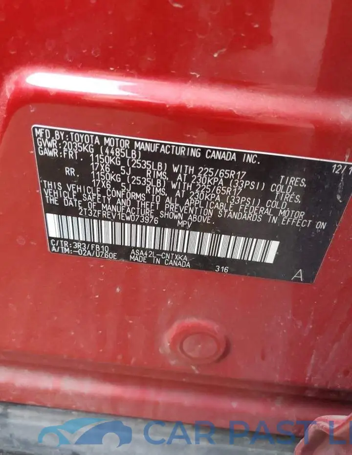 2T3ZFREV1EW073976# 13