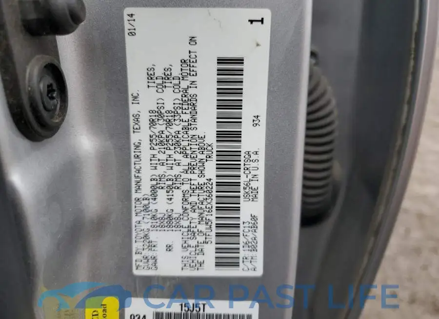 5TFUW5F16EX360224# 13