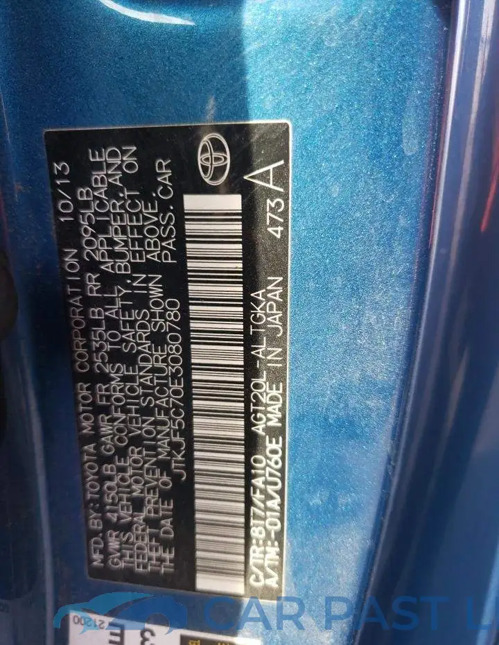 JTKJF5C70E3080780# 12