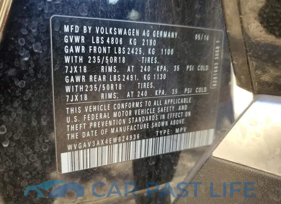 WVGAV3AX4EW624936# 14