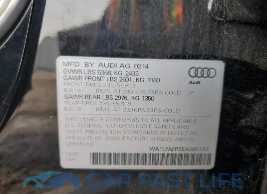 WA1LFAFP6EA085153# 13