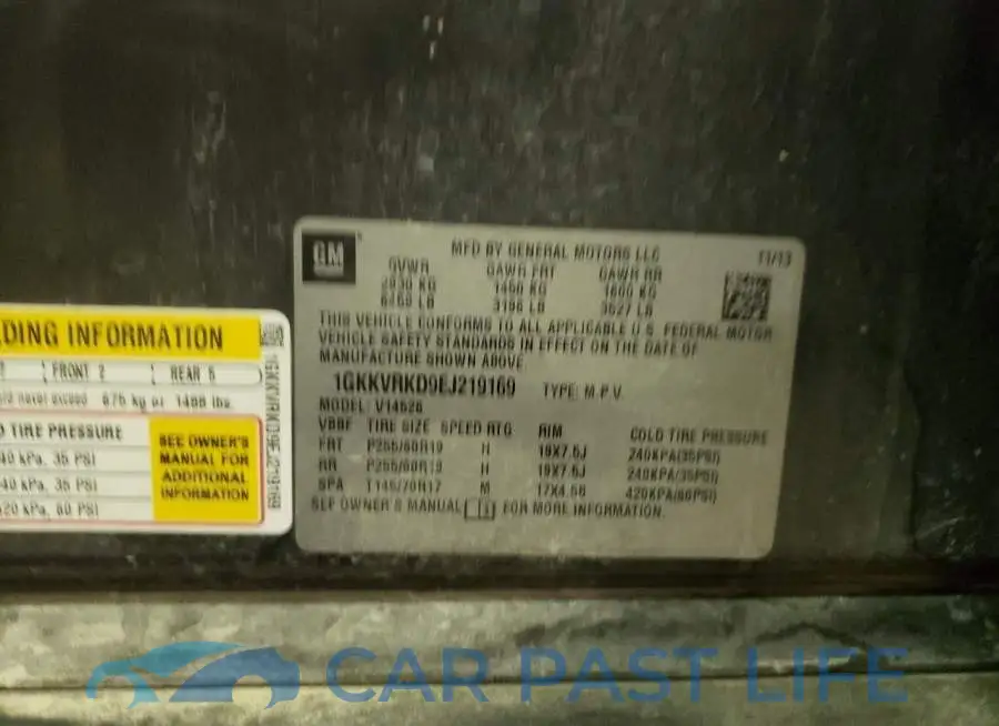 1GKKVRKD9EJ219169# 13