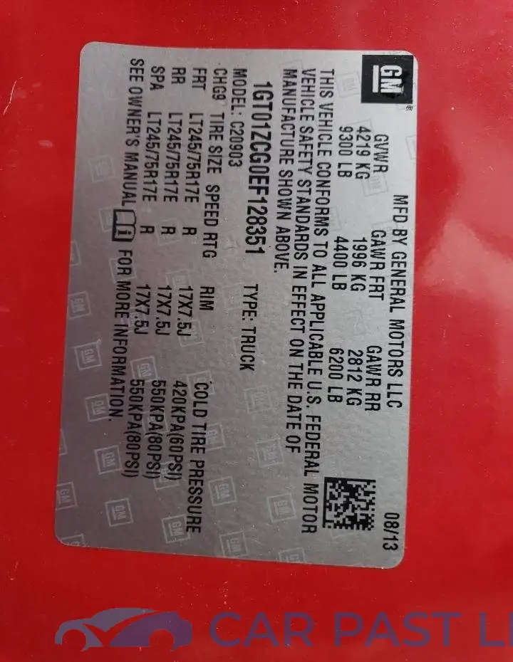 1GT01ZCG0EF128351# 12