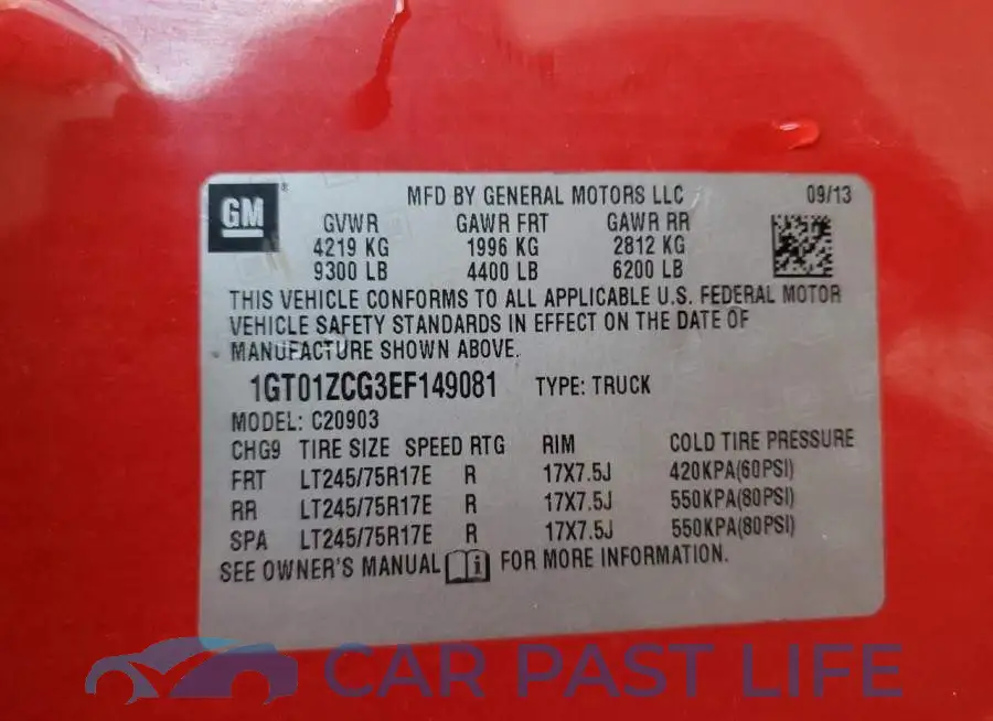 1GT01ZCG3EF149081# 12