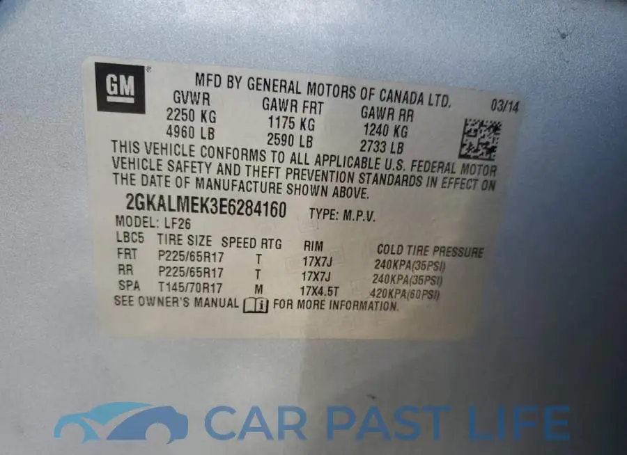 2GKALMEK3E6284160# 12