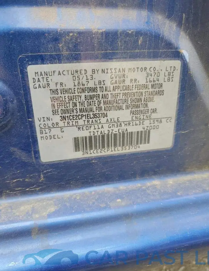 3N1CE2CP1EL353704# 12