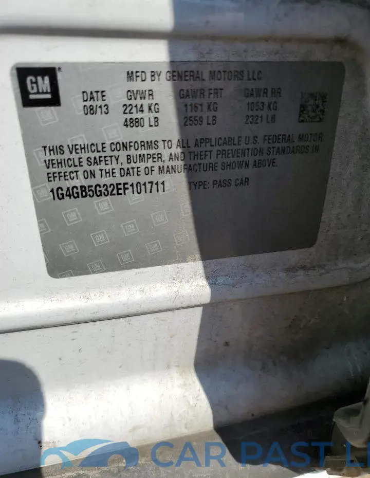 1G4GB5G32EF101711# 12
