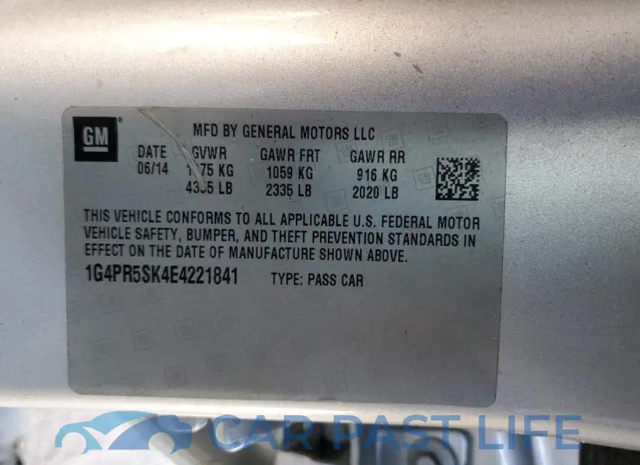 1G4PR5SK4E4221841# 12