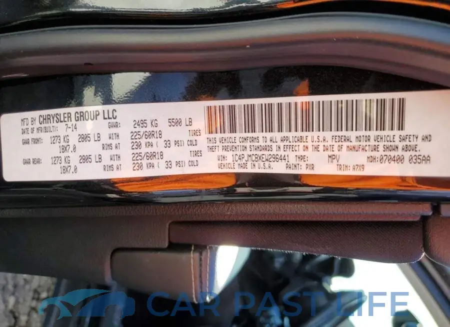 1C4PJMCBXEW296441# 12