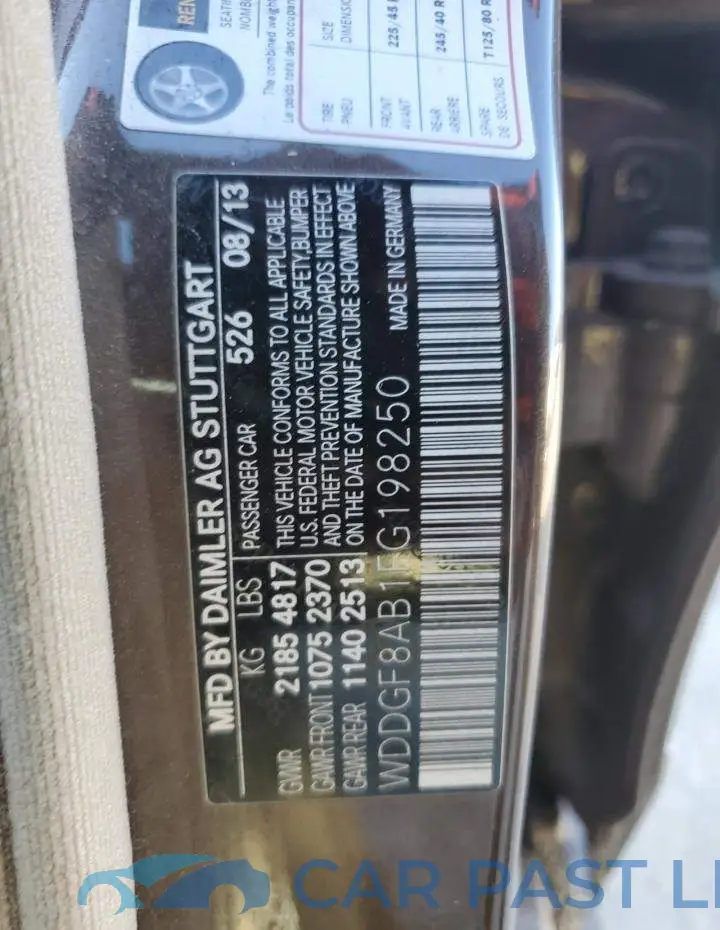 WDDGF8AB1EG198250# 12
