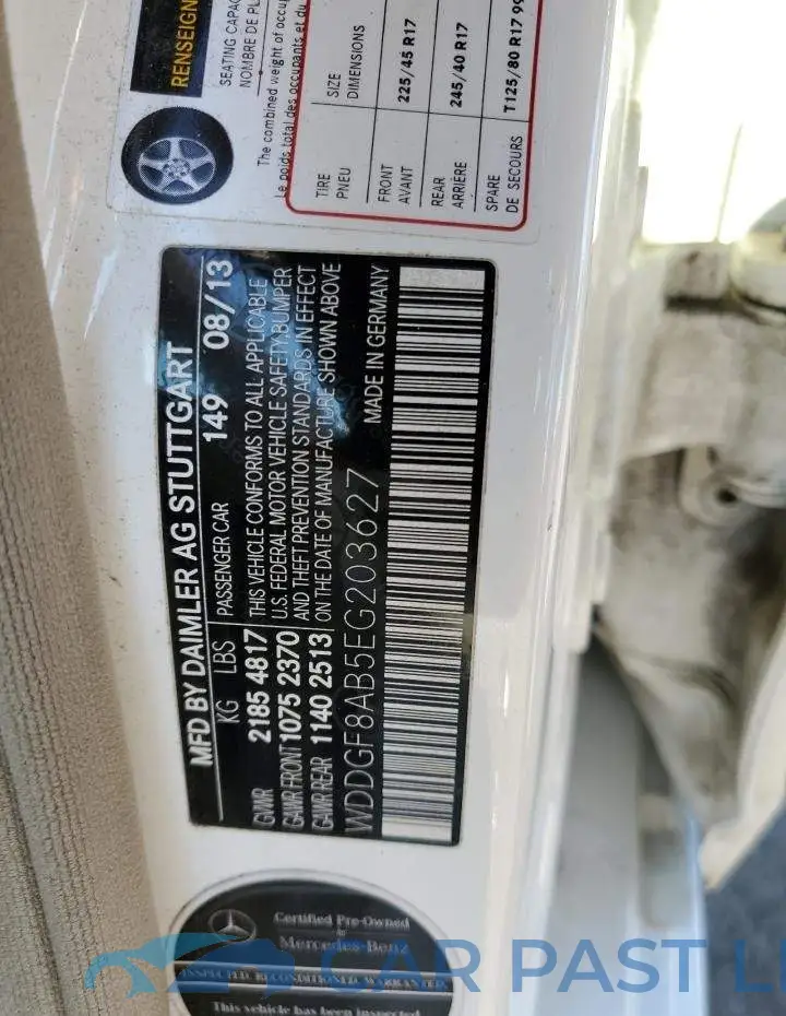 WDDGF8AB5EG203627# 12