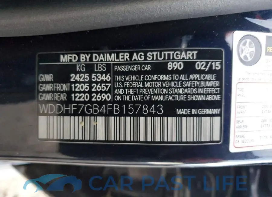 WDDHF7GB4FB157843# 13