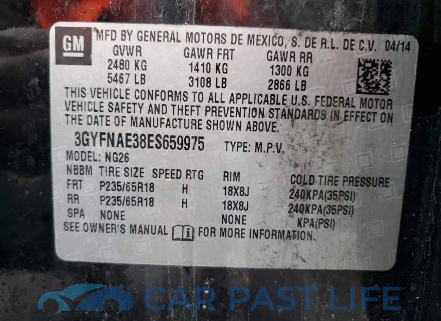 3GYFNAE38ES659975# 12