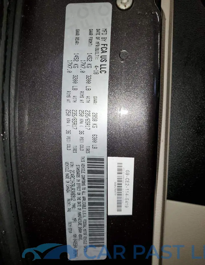 2C4RC1H78JR306912# 13