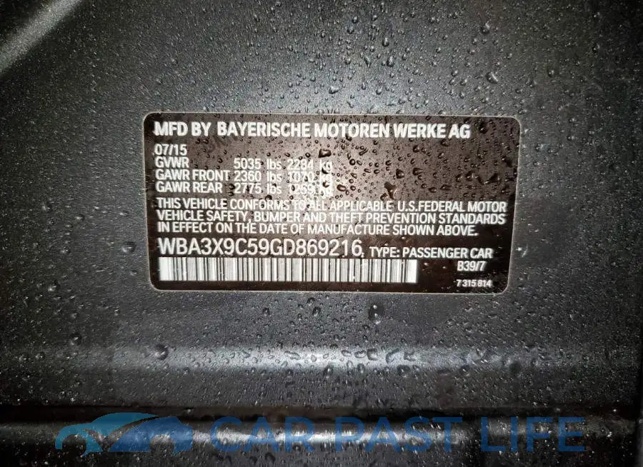 WBA3X9C59GD869216# 12