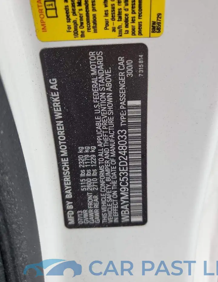 WBAYM9C53ED248033# 12