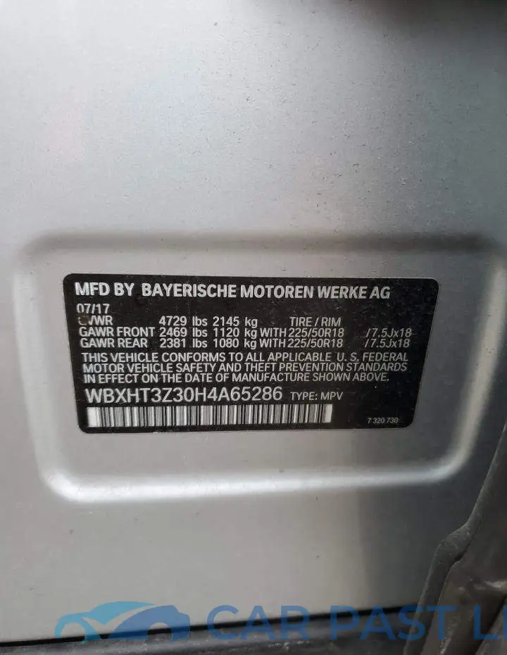 WBXHT3Z30H4A65286# 13