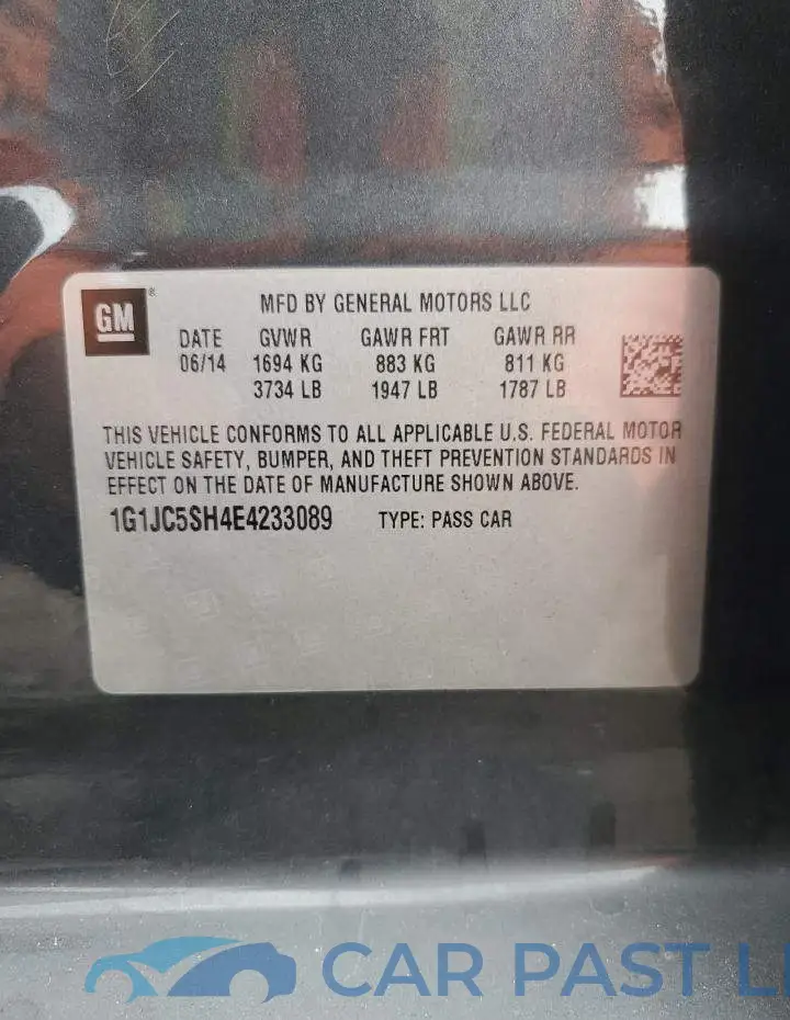 1G1JC5SH4E4233089# 12