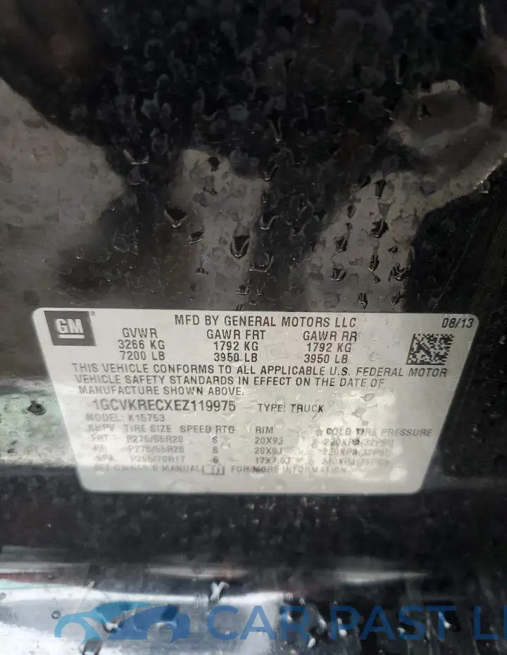 1GCVKRECXEZ119975# 12
