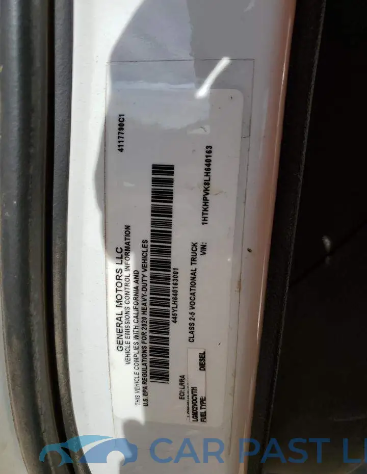 1HTKHPVK8LH640163# 12