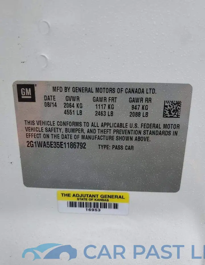 2G1WA5E35E1186792# 12