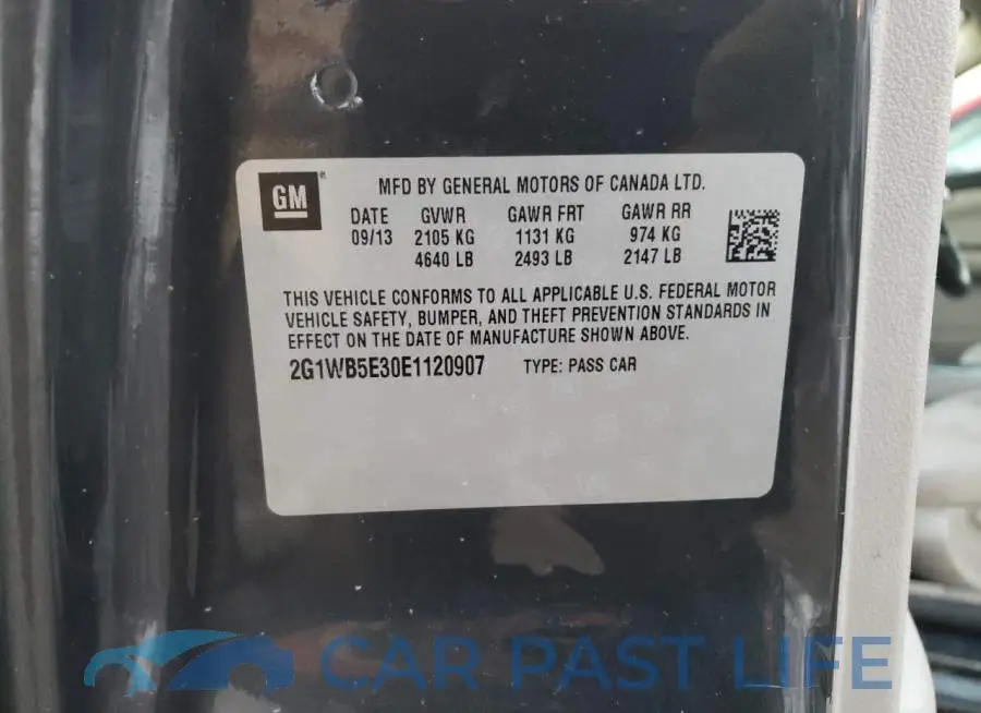 2G1WB5E30E1120907# 12