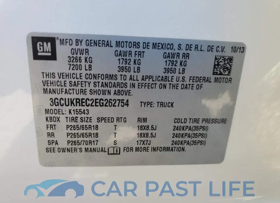 3GCUKREC2EG262754# 12