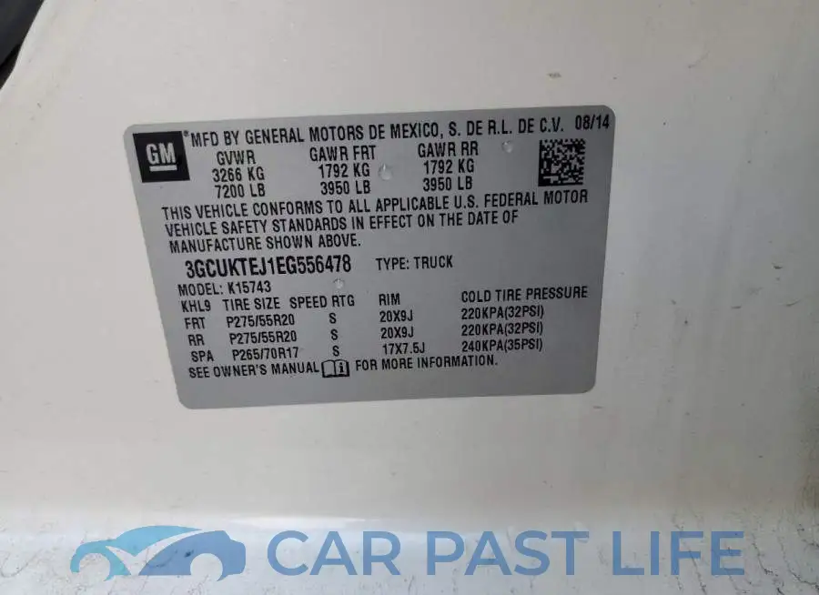3GCUKTEJ1EG556478# 12