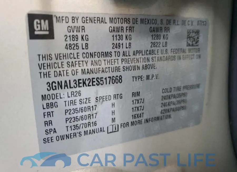 3GNAL3EK2ES517668# 13
