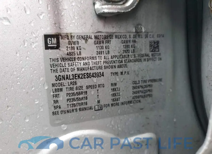 3GNAL3EK2ES643934# 12