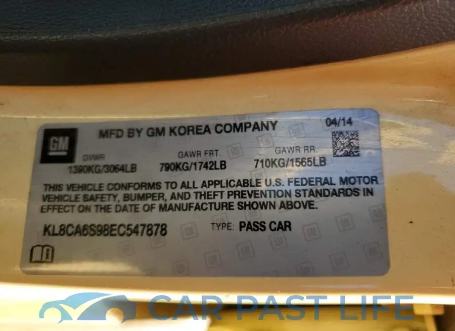 KL8CA6S98EC547878# 12