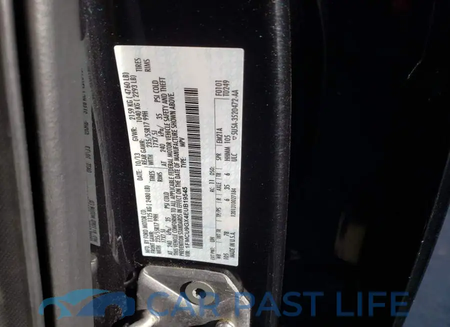 1FMCU9GX4EUB19545# 12