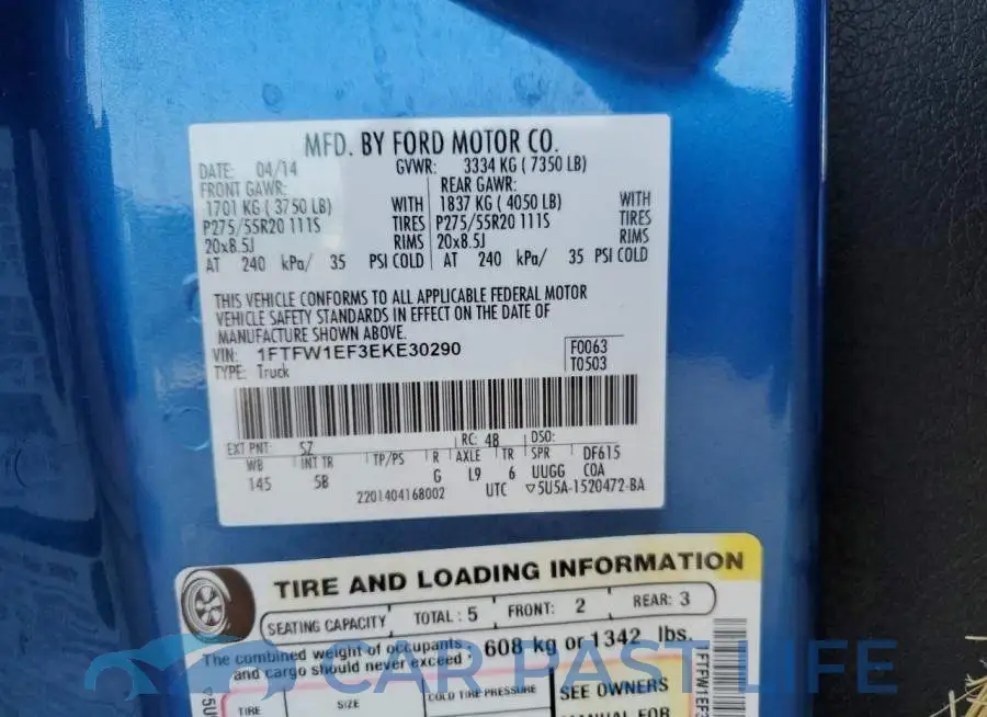 1FTFW1EF3EKE30290# 12