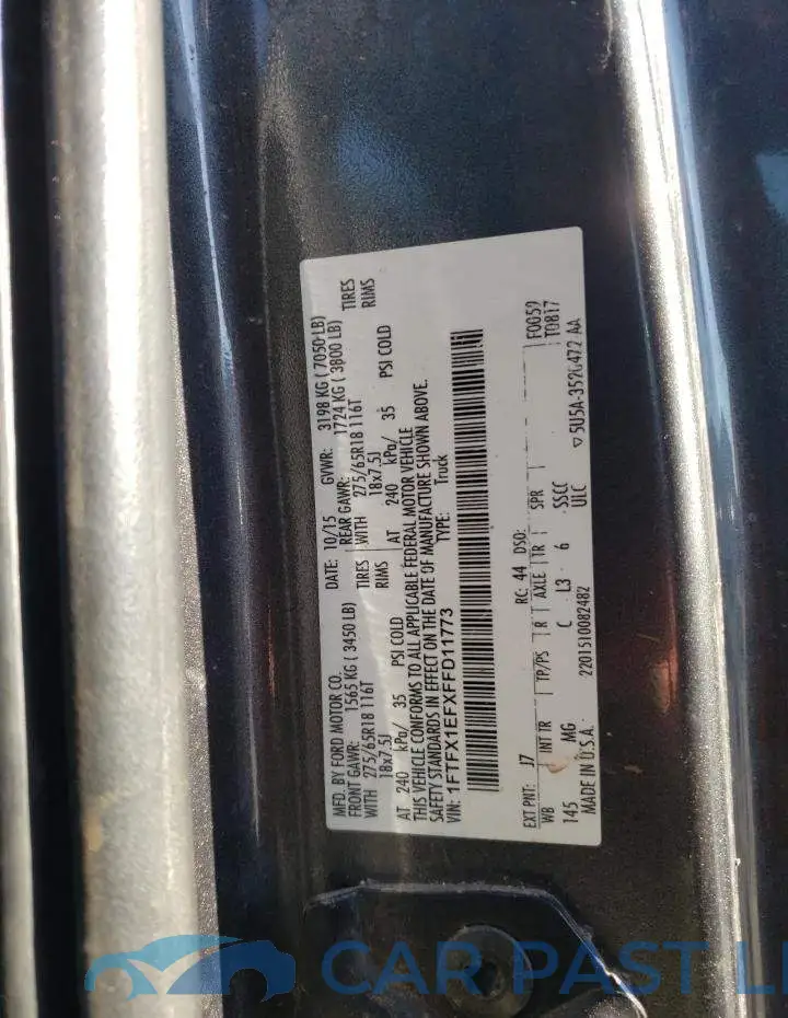 1FTFX1EFXFFD11773# 12