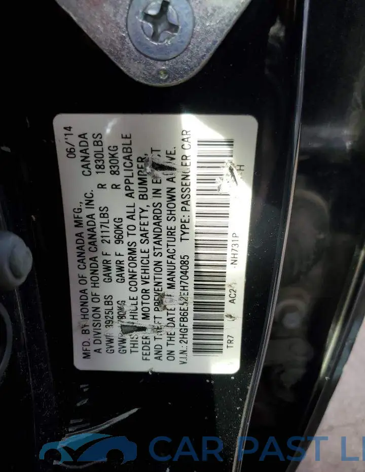 2HGFB6E52EH704085# 12