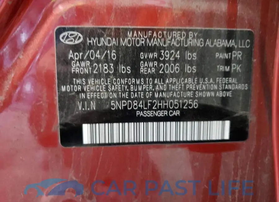 5NPD84LF2HH051256# 12