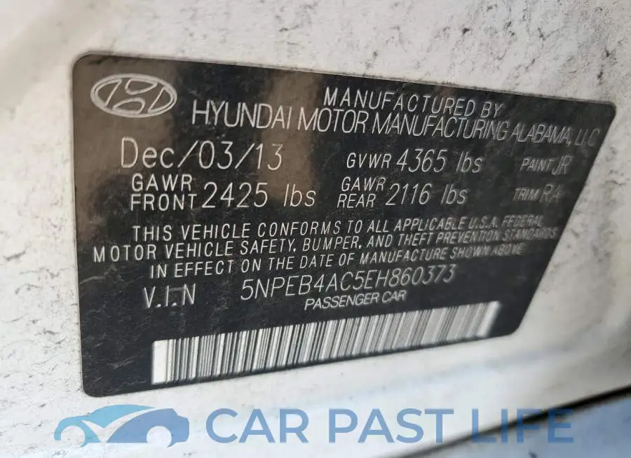 5NPEB4AC5EH860373# 12