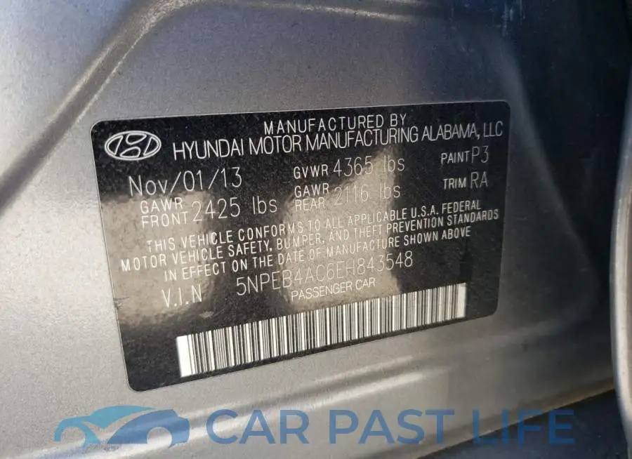 5NPEB4AC6EH843548# 12