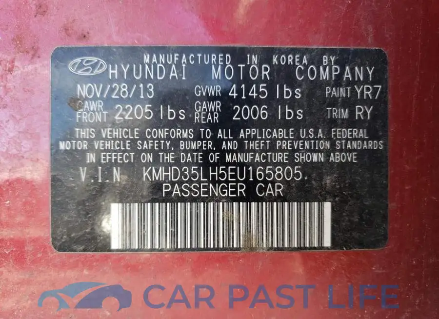 KMHD35LH5EU165805# 12