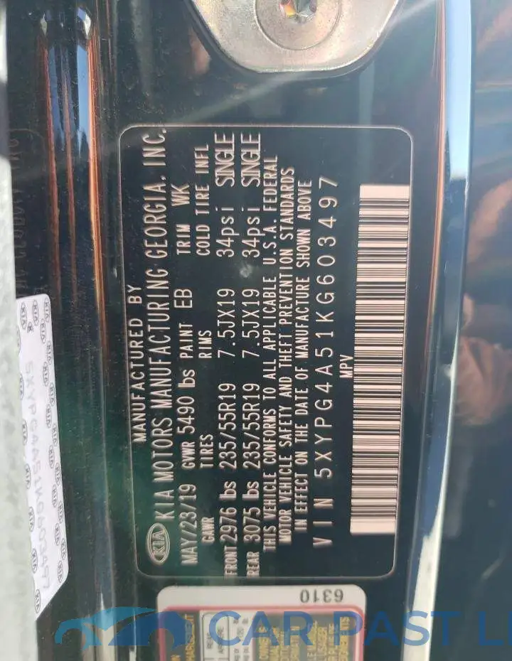 5XYPG4A51KG603497# 13